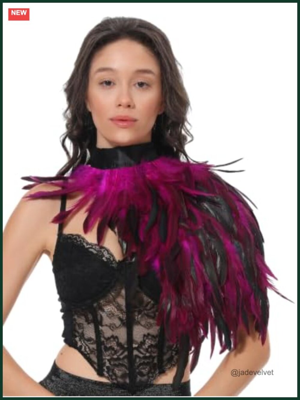 Feather Cape Shawl Witch Wings Cosplay Halloween Costume Collar
